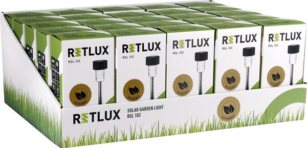 RETLUX RGL 103 Solárne záhradné zapichovacie svietidlo, 1x LED dióda studená biela, IP44
