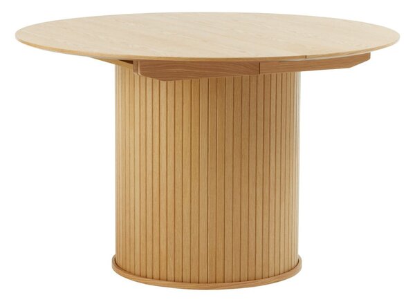 Okrúhly rozkladací jedálenský stôl v dekore duba ø 120 cm Nola – Unique Furniture