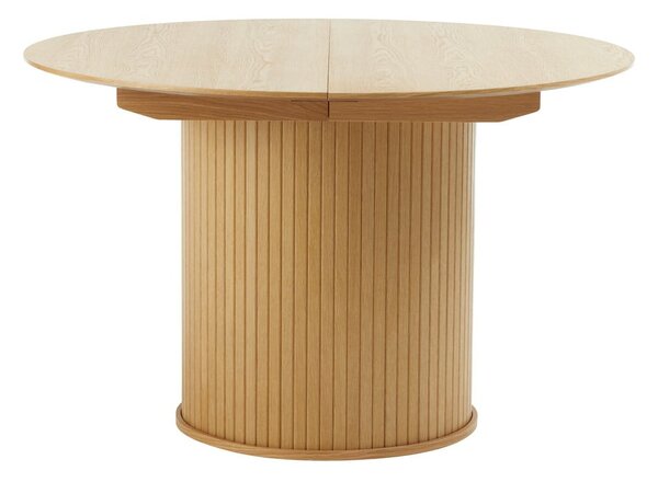 Okrúhly rozkladací jedálenský stôl v dekore duba ø 120 cm Nola – Unique Furniture