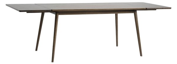Hnedý rozkladací jedálenský stôl s doskou v dubovom dekore 150x90 cm Barrali – Unique Furniture