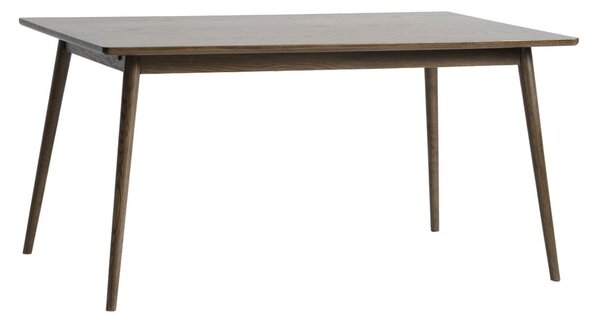 Hnedý rozkladací jedálenský stôl s doskou v dubovom dekore 150x90 cm Barrali – Unique Furniture