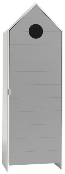 DETSKÁ ŠATNÍKOVÁ SKRIŇA, sivá, biela, 57,6/171,3/37 cm MID.YOU - Detské izby, Online Only