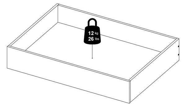 Biele zásuvky pod posteľ v súprave 2 ks 90x190/140x190 cm Naia – Tvilum