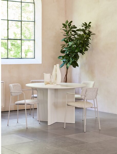 Svetlosivý okrúhly jedálenský stôl ø 110 cm Palma – Unique Furniture