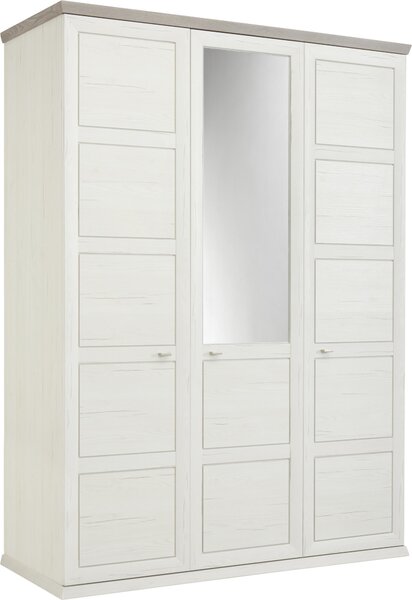 SKRIŇA SO ZRKADLOM, sivá, biela, 154/209/60 cm Hom`in - Skrine
