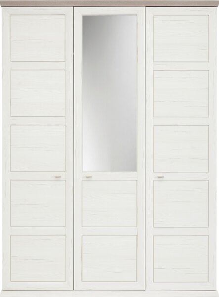 SKRIŇA SO ZRKADLOM, sivá, biela, 154/209/60 cm Hom`in - Skrine