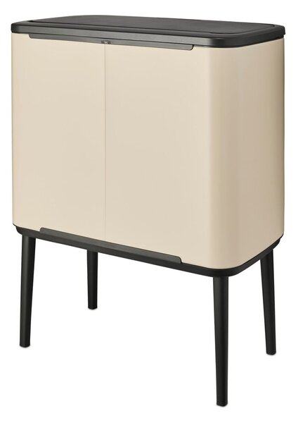 Béžový dotykový oceľový odpadkový kôš na triedený odpad 33 l Bo Touch Bin – Brabantia