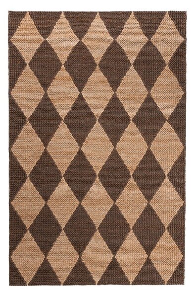 Hnedý/v prírodnej farbe ručne tkaný koberec s prímesou juty 120x170 cm Effie Diamond – Flair Rugs