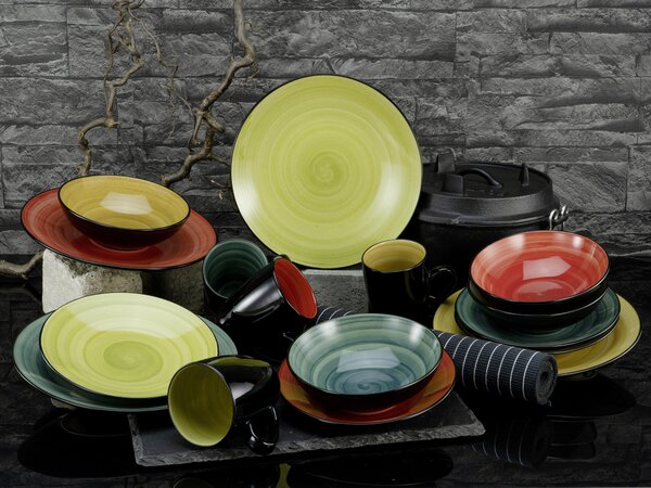 KOMBINOVANÝ SERVIS, 16-dielne, kamenina Creatable - Online Only bytové doplnky, Online Only