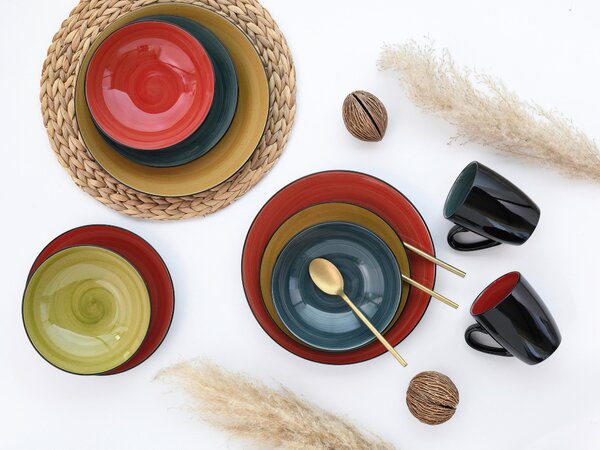 KOMBINOVANÝ SERVIS, 16-dielne, kamenina Creatable - Online Only bytové doplnky, Online Only