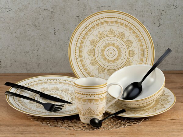 KOMBINOVANÝ SERVIS, 8-dielne, kamenina Creatable - Online Only bytové doplnky, Online Only