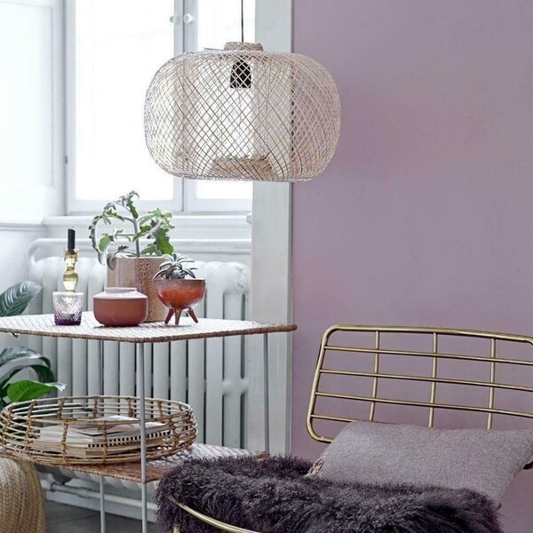 Závesné svietidlo v prírodnej farbe s bambusovým tienidlom ø 42 cm Rodi – Bloomingville