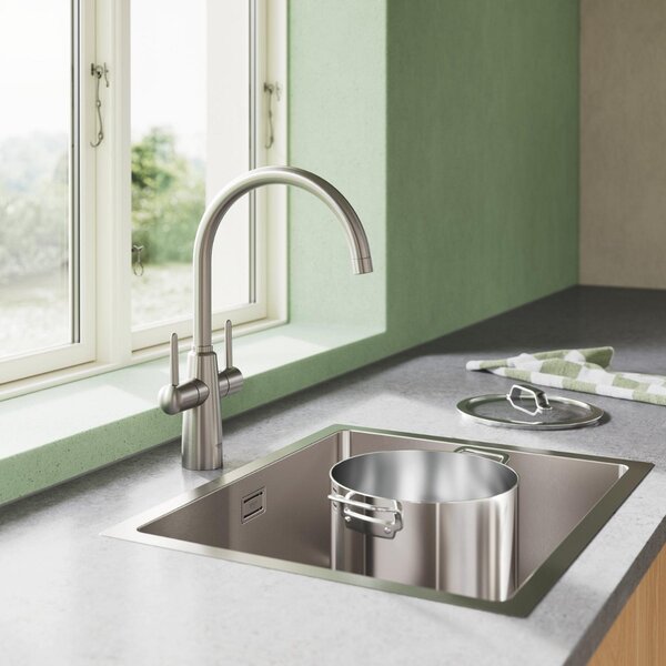 GROHE K700U - Nerezový kuchynský drez, kartáčovaná nerezová oceľ 31574SD1