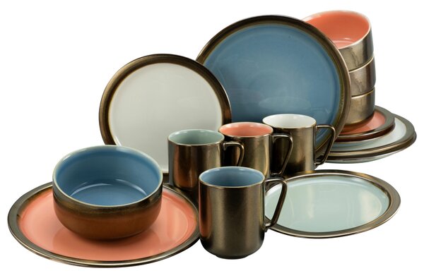 KOMBINOVANÝ SERVIS, 16-dielne, kamenina Creatable - Online Only bytové doplnky, Online Only