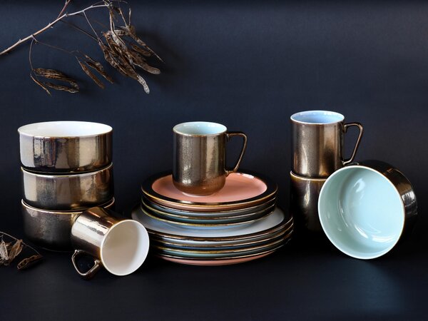 KOMBINOVANÝ SERVIS, 16-dielne, kamenina Creatable - Online Only bytové doplnky, Online Only