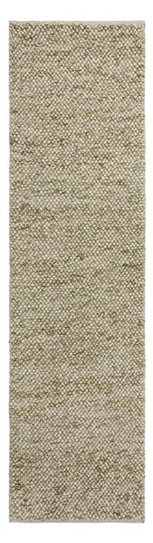 Kaki ručne tkaný behúň s prímesou vlny 60x230 cm Minerals – Flair Rugs