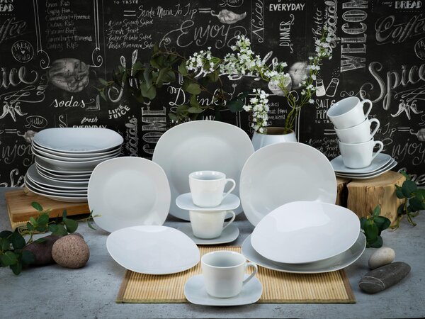 KOMBINOVANÝ SERVIS SQUARE WEISS 30-dielne Creatable - Online Only bytové doplnky, Online Only