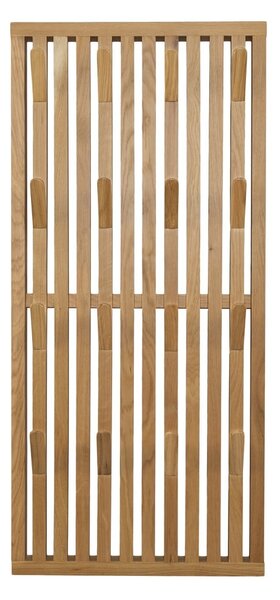 Vešiakový panel z dubového dreva v prírodnej farbe 46x100x8 cm Parco – Spinder Design