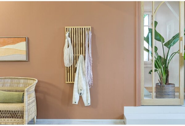 Vešiakový panel z dubového dreva v prírodnej farbe 46x100x8 cm Parco – Spinder Design