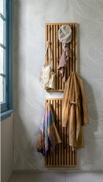 Vešiakový panel z dubového dreva v prírodnej farbe 46x100x8 cm Parco – Spinder Design