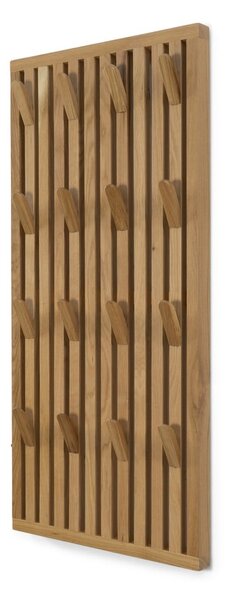 Vešiakový panel z dubového dreva v prírodnej farbe 46x100x8 cm Parco – Spinder Design
