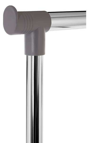 Kovový teleskopický/pojazdný stojan na oblečenie v striebornej farbe – Premier Housewares