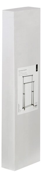 Kovový teleskopický/pojazdný stojan na oblečenie v striebornej farbe – Premier Housewares