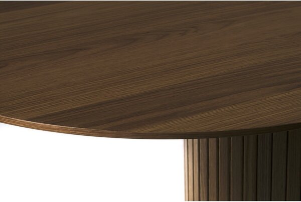 Hnedý jedálenský stôl s doskou v dubovom dekore 95x180 cm Nola – Unique Furniture