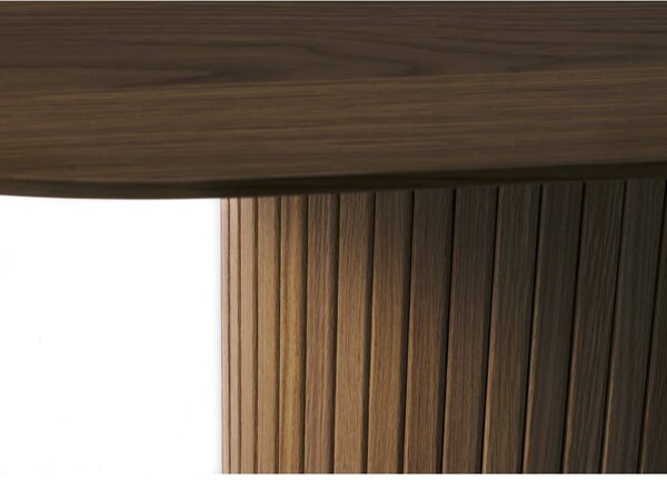 Hnedý jedálenský stôl s doskou v dubovom dekore 95x180 cm Nola – Unique Furniture