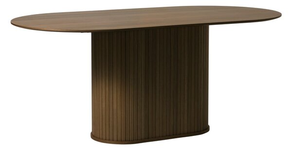 Hnedý jedálenský stôl s doskou v dubovom dekore 95x180 cm Nola – Unique Furniture