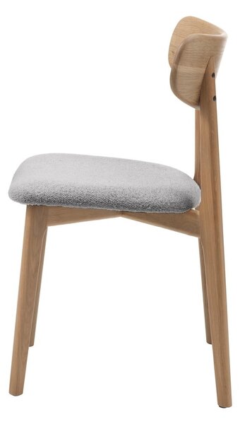 Svetlosivá/v prírodnej farbe jedálenská stolička Elim – Unique Furniture