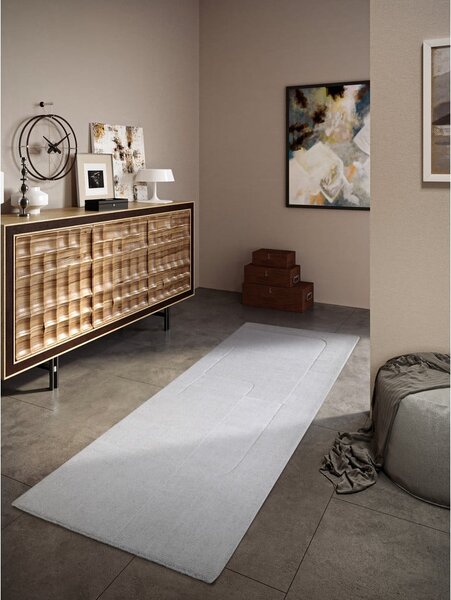 Krémovobiely ručne tkaný vlnený behúň 80x250 cm Charlotte – Villeroy&Boch