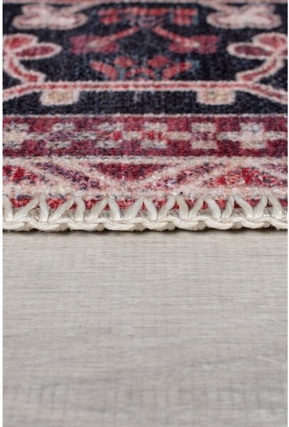 Vínovočervený umývateľný koberec s prímesou recyklovaných vlákien 80x150 cm Windsor – Flair Rugs
