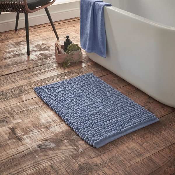 Modrá kúpeľňová predložka 50x80 cm Aspen Bobble – Bianca