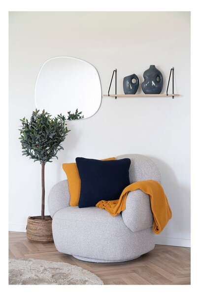 Žltá pletená deka z recyklovanej bavlny 130x170 cm Santos – House Nordic
