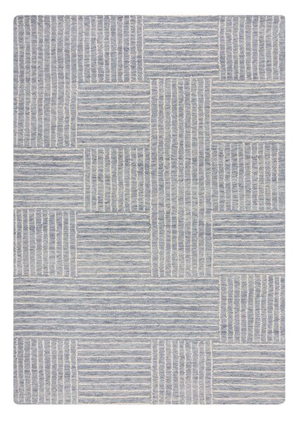 Svetlomodrý ručne tkaný vlnený koberec 80x150 cm Memphis Wool – Flair Rugs