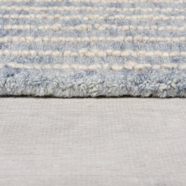 Svetlomodrý ručne tkaný vlnený koberec 80x150 cm Memphis Wool – Flair Rugs