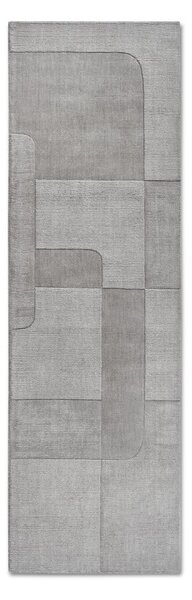 Sivý ručne tkaný vlnený behúň 80x250 cm Charlotte – Villeroy&Boch