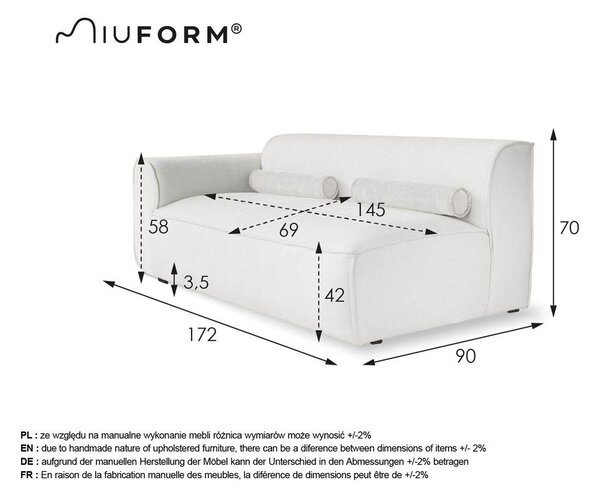 Béžový modul pohovky (ľavý roh) Flex Felix – Miuform