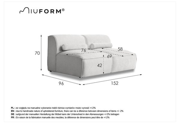 Béžová pohovka 152 cm Flex Felix – Miuform