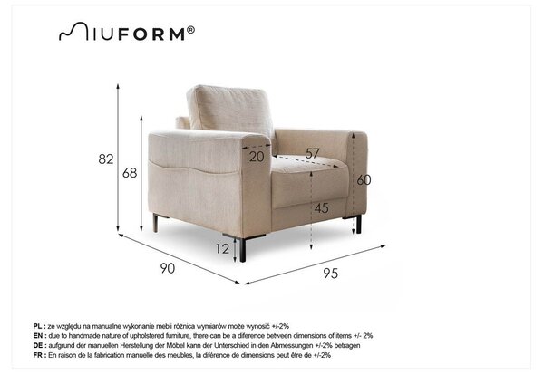 Hnedé kreslo z imitácie kože Lofty Lilly – Miuform