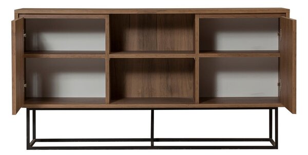 Nízka komoda v dekore orecha v prírodnej farbe 140x72 cm Rodez – Kalune Design