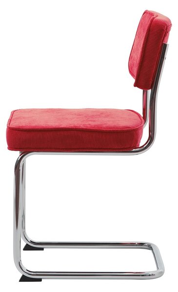 Červená menčestrová jedálenská stolička Rupert – Unique Furniture