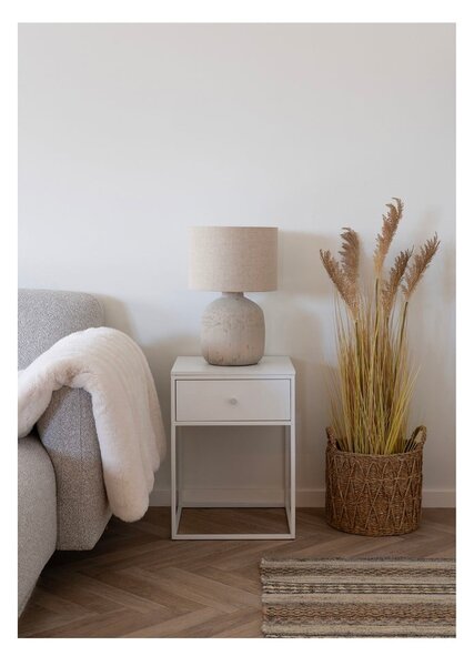 Krémová stolová lampa s textilným tienidlom (výška 46,5 cm) Bilby – House Nordic