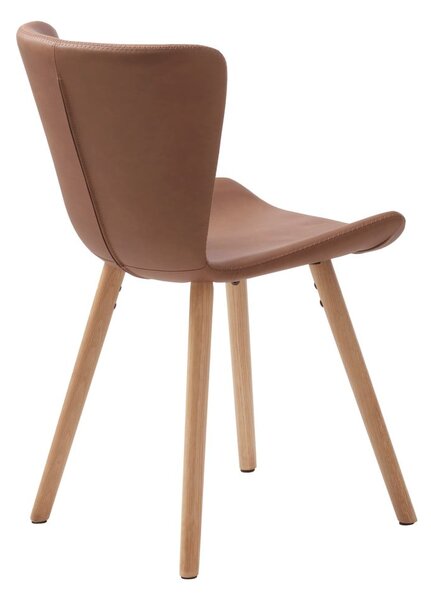 Hnedé kovové jedálenské stoličky v súprave 2 ks Teslin – Unique Furniture