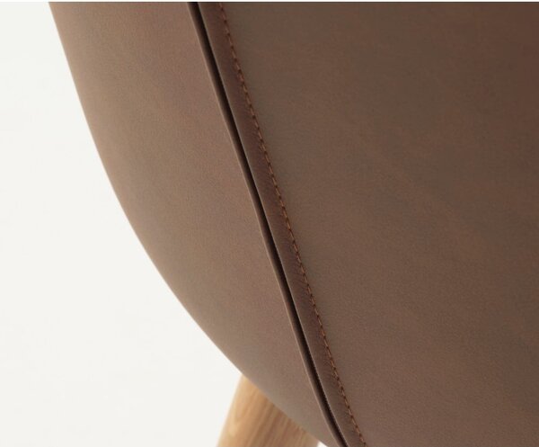 Hnedé kovové jedálenské stoličky v súprave 2 ks Teslin – Unique Furniture