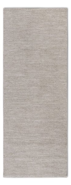 Béžový ručne tkaný behúň s prímesou vlny 80x200 cm Pradesh Linen White – Elle Decoration