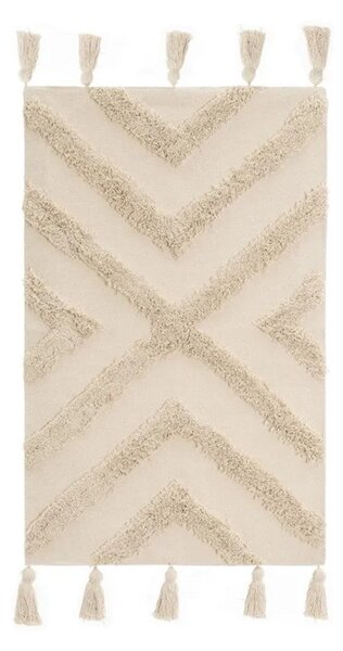 Krémový prateľný bavlnený koberec 50x80 cm – Casa Selección