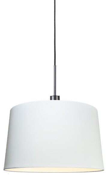 Moderné závesné svietidlo čierne s tienidlom 45 cm biele - Combi 1