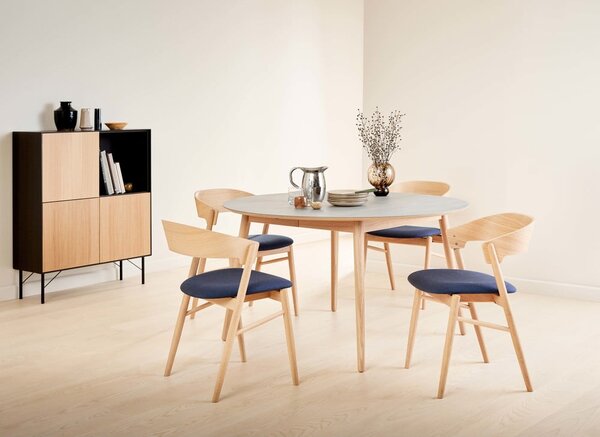 Okrúhly rozkladací jedálenský stôl s keramickou doskou ø 135 cm Meza – Hammel Furniture